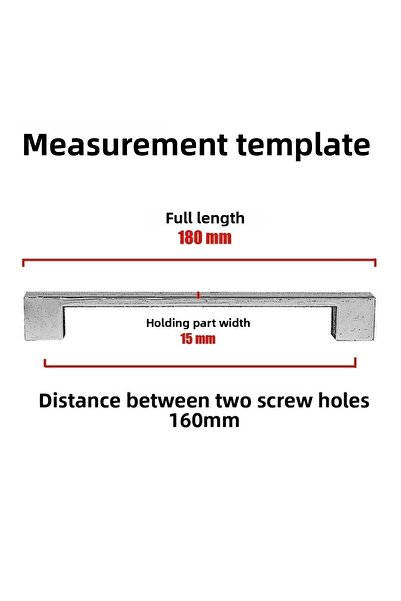 Badem10 Anthracite Metal Metal Furniture Kitchen Drawer Cabinet Door Handle