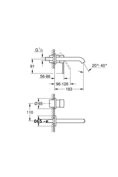 Grohe Essence Two Holes Sink Faucet-size 19408dl1