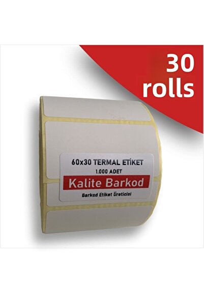 Kalite Barkod Etichetă termică 60 X 30 |   30 de role |