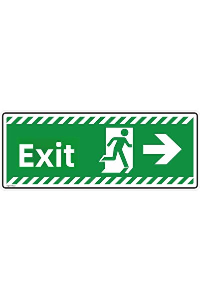 isgtabelam 30×12 سم / 5 قطع ملصقات مضيئة / سهم يميني للخروج