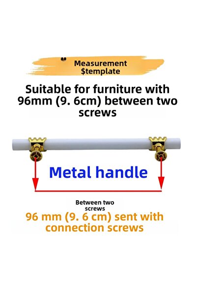 NUBLADO Lamos Furniture Mâner dulap bucătărie sertar dulap mâner capac mâner mâner alb auriu 96 mm mâner metalic.