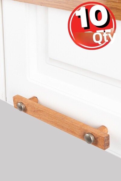 ARTI WOODS Λαβή ντουλαπιού, 10 τεμάχια - 160 mm (16 CM) - Λαβή από φυσικό ξύλ...