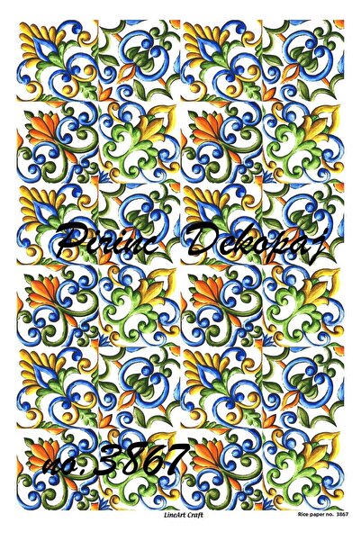 LİNEART ورق ديكوباج نحاسي رقم: 3867 - 29X42 سم