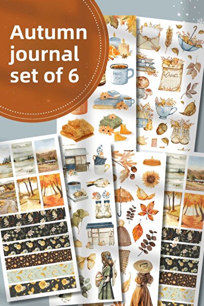 Hume Craft Set de 6 autocolante tematice de toamnă / potrivite pentru Bullet ...