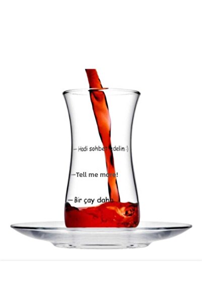 Paşabahçe 8 Piece Pleasant Chat and Pşanahçe Tea Set - 96746