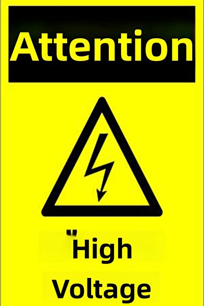 Smartad Caution High Voltage 25X35Cm Pvc