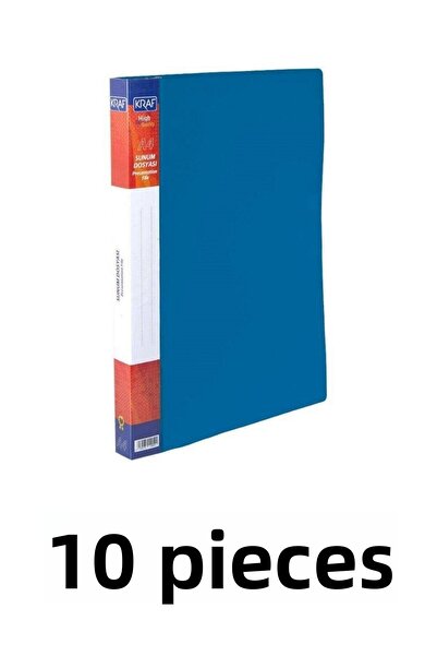 KRAF 10 Pieces of Kraf 100 Sheets Presentation File Blue