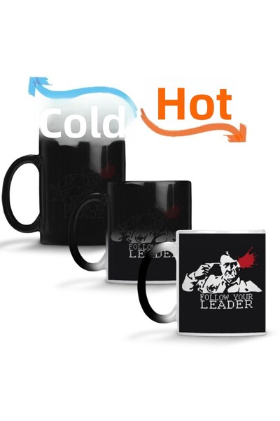 Baskı Dükkanı اتبع زعيمك الكوب السحري الزجاجي الخزفي