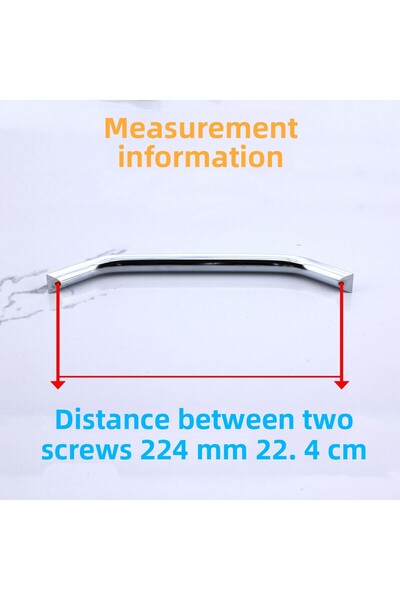 Badem10 Şahin Crom Argintiu Metal 224 Mm - 22,4 Cm Mobilier Bucătărie Sertar Dulap Dulap Mânere Mâner