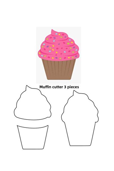 Adana Pasta Malzemeleri Muffin Cupcake Cutter 3 Pieces