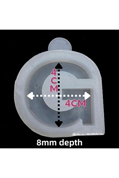 Aj Resincraft قالب حروف سيليكون إيبوكسي، حرف منقط، قالب سيليكون ذو طابع تركي G