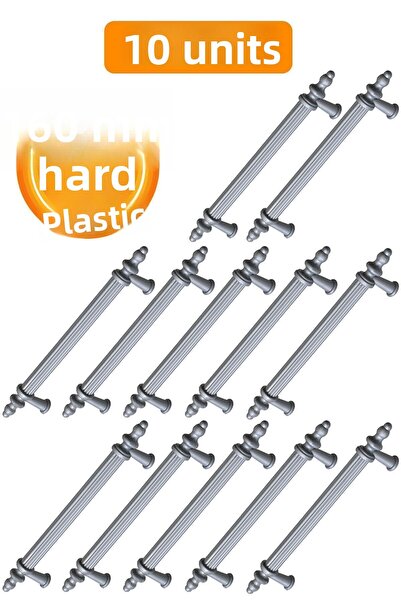 Badem10 Plastic dur Polavit 160mm Gri Tije pentru Masa-Bucatarie 10 Bucati