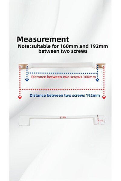 MKLAKS Sertar de mobilier din plastic alb Köprü 160 Mm – Pachet de 8 – Design durabil și elegant