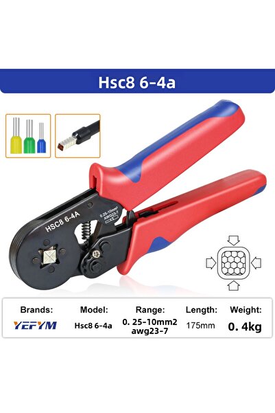 Choice1 أداة ضغط أطراف الأسلاك HSC8 6-4A كماشة ضغط كهربائية HSC8 6-4/6-6 لضغط...
