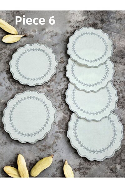 Tosyalı Burak Bebe Presentation Napkin, Cocktail Napkin, Coffee Side Presentation Holder, Cup Pad 6 Pieces Presentation Napkin