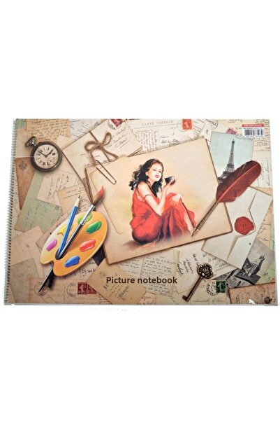 SİM غلاف من الورق المقوى الحلزوني مقاس 35 × 50 سيم 15 ورقة كتاب رسم قطعة واحدة