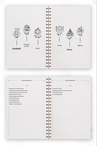 Le Color Planificator de nuntă Agenda cu colțuri aurii Planificator de nuntă de lux