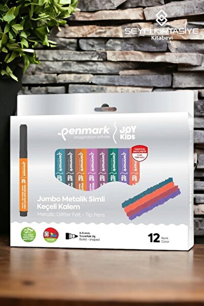 penmark HS-707-12 - 12-piece Glitter Jumbo Pen Set, Super WaShable