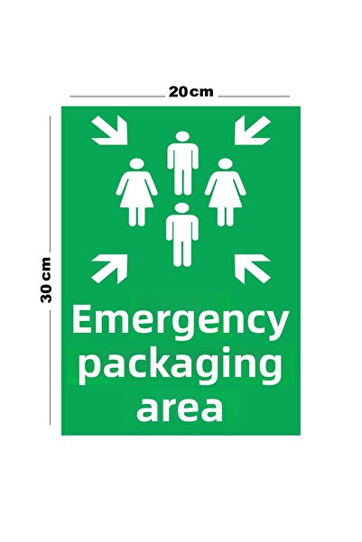 Lucena مساحة تجميع معدنية للطوارئ مقاس 20 سم × 30 سم مقاس A4 لافتة تحذيرية