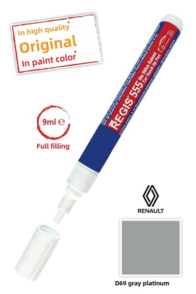 Kementaş Renault D69 Gray Platinum Scratch Remover Auto R.k Auto Full Cover Retouch Pens
