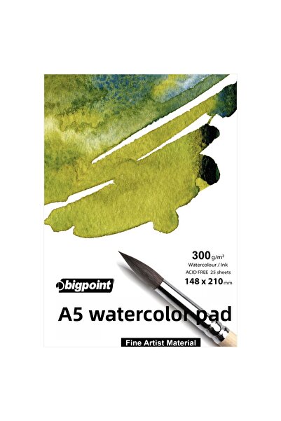 Bigpoint A5 Watercolor Block 300 Grams - 25 Sheets (Watercolour Pad)