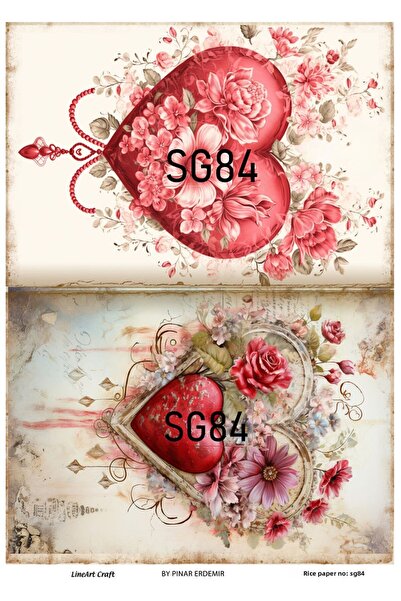 LİNEART سلسلة عيد الحب SG84 - ديكوباج نحاسي على شكل زهور وقلوب وأرنب 30x42