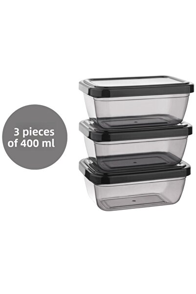 Loremp Storage Box 3Pcs 400ml Storage Container Organizer Storage