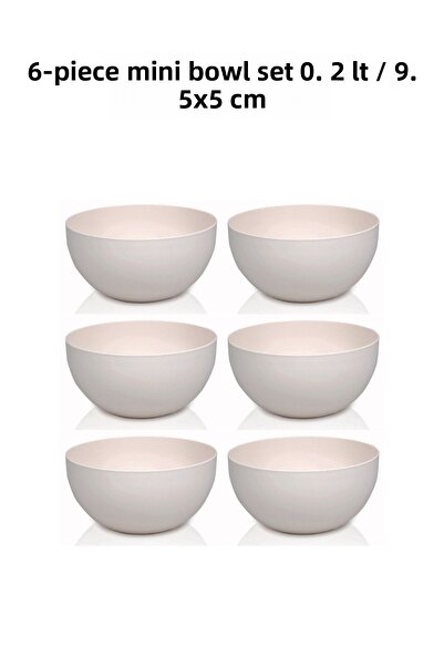 Melkan Home طقم بولات صغيرة دائرية 0.2 لتر × 6 قطع