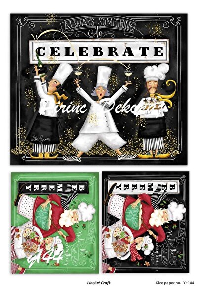 LİNEART ورق ديكوباج نحاسي بنمط عيد الميلاد رقم: YILBAŞ144- 29X42 سم