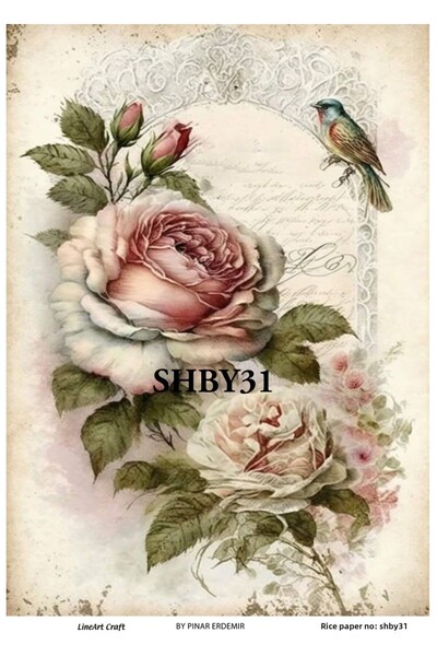 LİNEART ورق ديكوباج نحاسي رقم: SHBY31- 29X42 سم