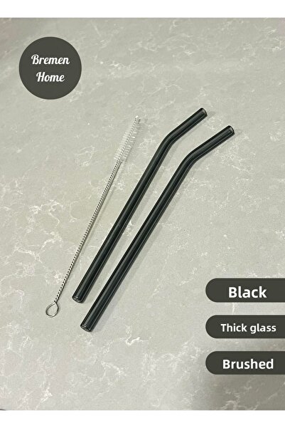 Bremen Home شفاطة زجاجية منحنية وفرشاة تنظيف (لون أسود)