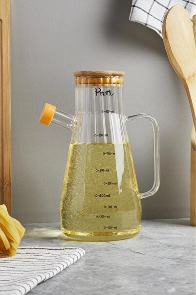 HOMENIVA Gael Line Glass Oil Pot – Borosilicate Oil Vinegar Sauce Pot