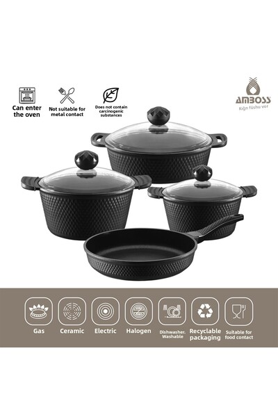 Amboss Kuvars -cast 7 Pcs. Cookware Set