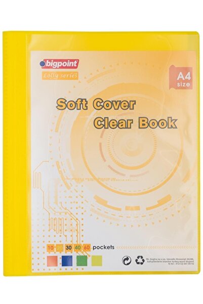 Bigpoint Lolly Series Soft Presentation File with Pockets 40 Pieces Yellow