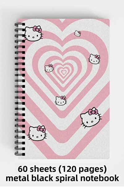 Anime Marketi تصميم شخصيات سانريو دفتر ملاحظات ذو غلاف صلب مقاس A5 مكون من 120 ورقة