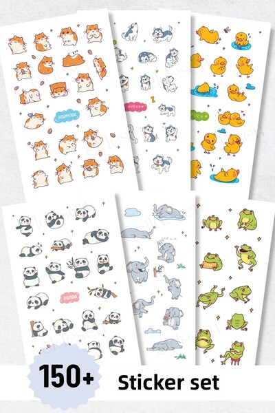 Eldesen Tasarım 6-Piece Sticker Set / Bullet Journal / Scrapbook / Agenda Sti...