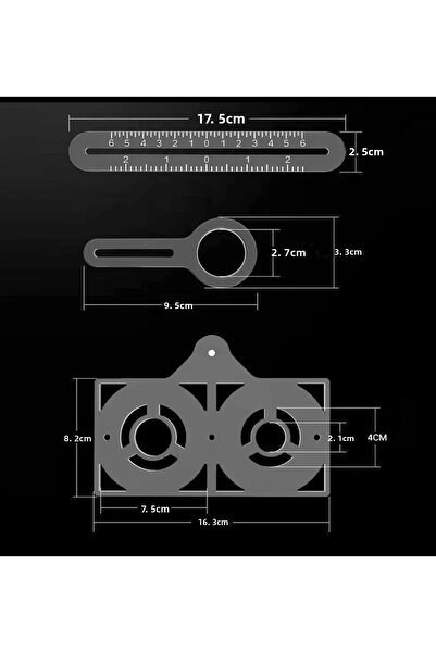 BGA Tile Engineer 4 Lever Ruler - Tile Hole Locator, Ruler Angle Finder, Folding Measuring Protractor Template Ruler