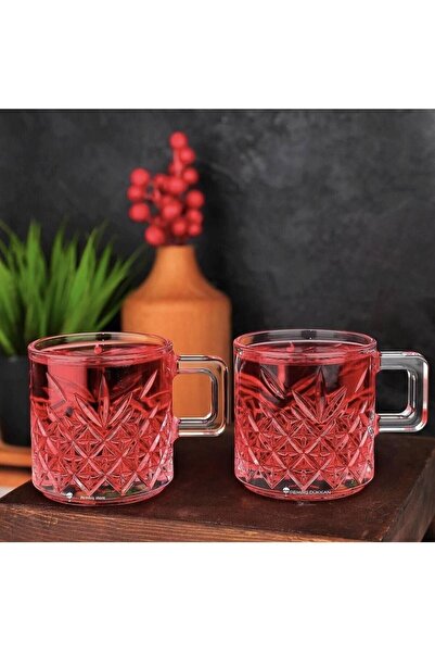 FAYA HOME مجموعة من 6 أكواب شاي ونسكافيه بمقبض من Pasabahce Timeless 55452 - ...