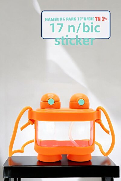 M&B WATER BOTTLE زجاجة مياه مجهرية لطيفة سعة 800 مل - زجاجة مياه للأطفال بغطا...