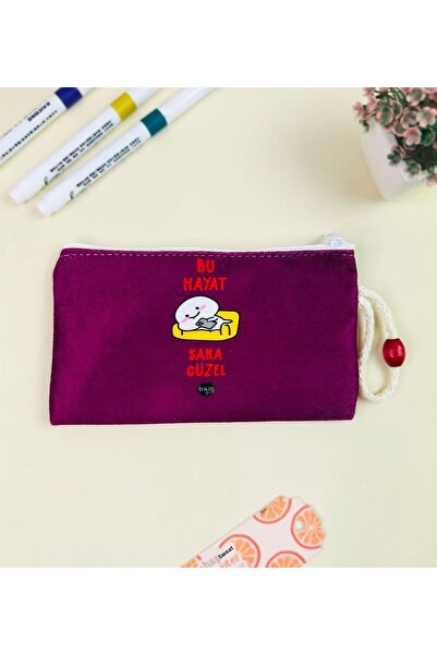 Gift Moda محفظة حامل أقلام من القماش بتصميم جميل من This Life You