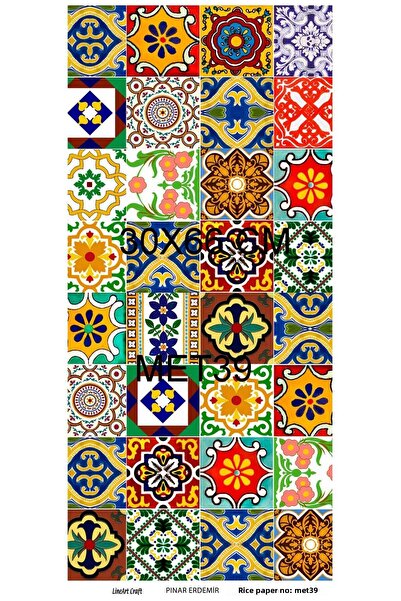 LİNEART Lineart Brass Decopage Paper No:Met39- 30X66Cm