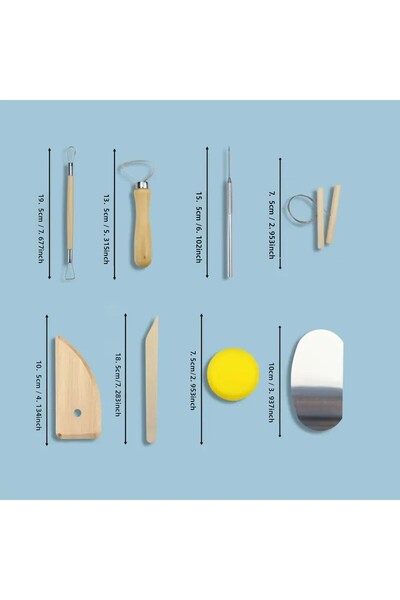 Sanathobi 8 Piece Modeling Set - Clay, Ceramics, Pottery, Sculpting & Modeling