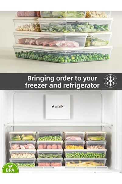 VİZYON 600ml 6Pcs Fridge Organizer Set Fridge Organizer Storage Container