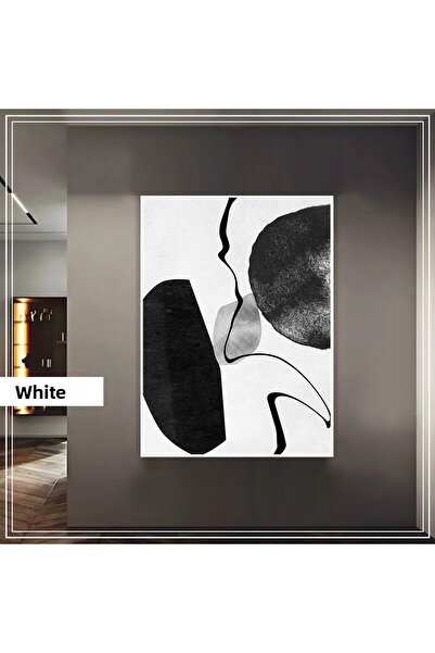 Harikabirev HARİKABİREV | MODEL GEOMETRIC GRAY BOHEM ABSTRAKT | TABLO DE STICLĂ TEMPERAT CU CADRU, SIMPLĂ, VERTICALĂ