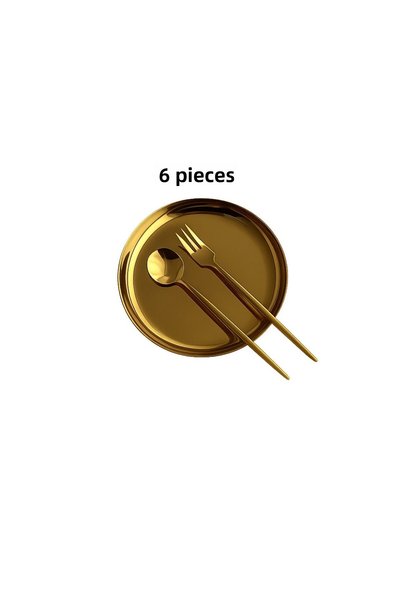 Fiyakalı Ürünler Atölyesi Set of 6 12 cm Gold Round Stainless Steel, Turkish Delight Dish, Serving Dish, Cake Serving, Coffee Saucer