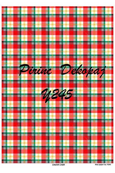 LİNEART ورق ديكوباج نحاسي بنمط عيد الميلاد Lineart رقم: Y245 - 29x42 سم