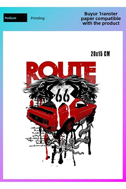podyum baskı Iron-On Textile Dtf Printing T-Shirt Printing Style Sports Car a...