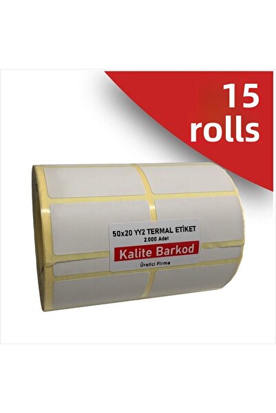 Kalite Barkod Etichetă termică Yy2 |   15 role |   50 X 25