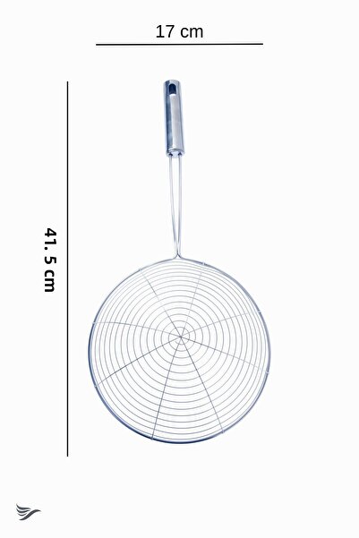 rubihome Steel Lux Stainless Frying Colander, Oil Strainer, Steel Wire Ladle