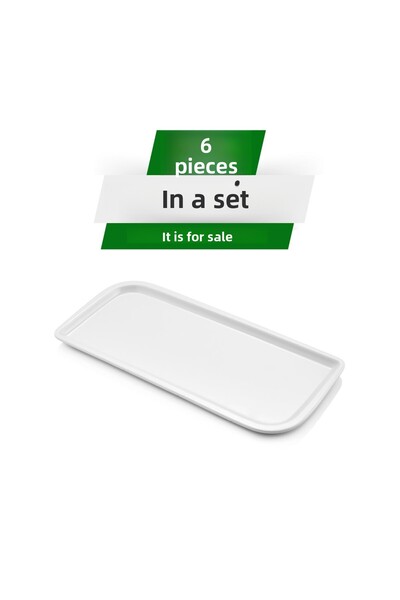 Alezy 482 Göreme Melamine Thermostar Avanos Presentation Plate 24X15 cm White